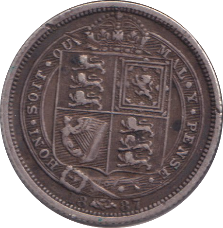 1887 SIXPENCE ( GF )