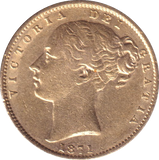 1871 GOLD SOVEREIGN ( GVF )
