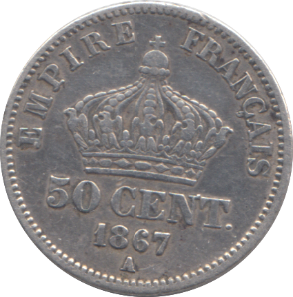 1867 FRANCE 50 CENT