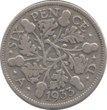 1933 SIXPENCE ( NF )
