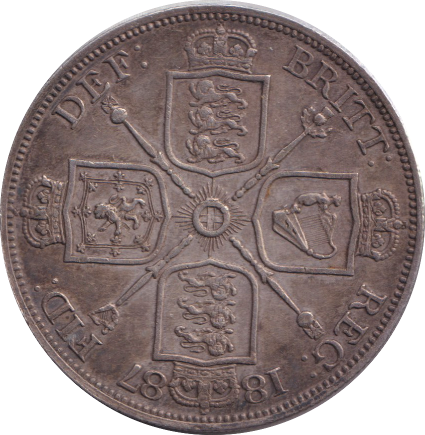 1887 DOUBLE FLORIN ( EF )