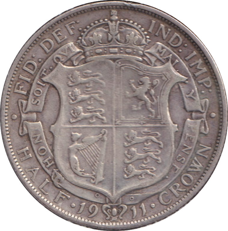 1911 HALFCROWN ( VF )