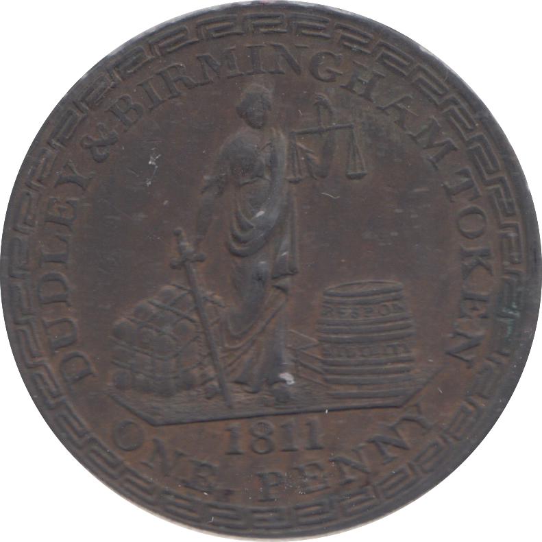 1811 DUDLEY AND BIRMINGHAM HALFPENNY TOKEN