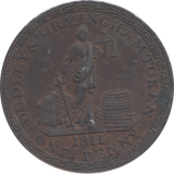 1811 DUDLEY AND BIRMINGHAM HALFPENNY TOKEN