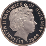 2009 HORATIO NELSON FIVE POUND BAILIWICK OF GUERNSEY