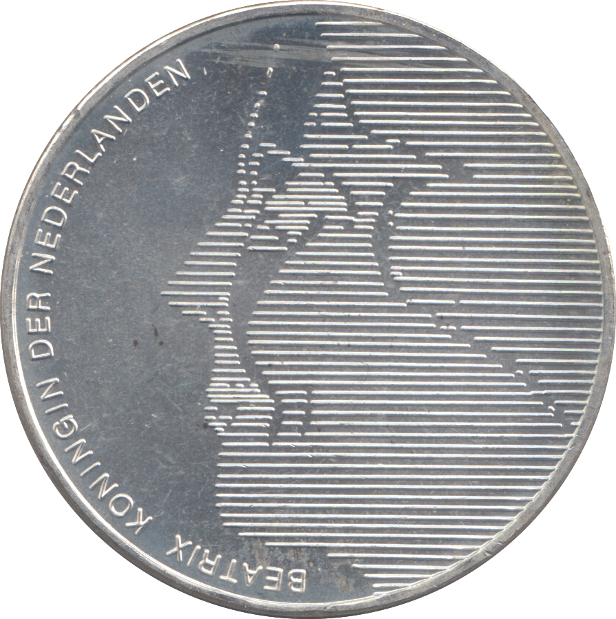 1984 SILVER PROOF NETHERLANDS 50 GULDEN
