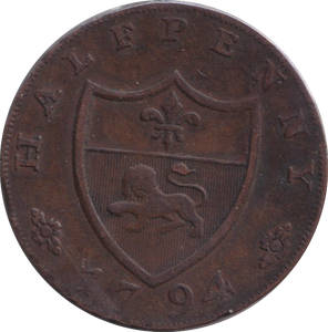 1794 HALFPENNY TOKEN LANCASTER