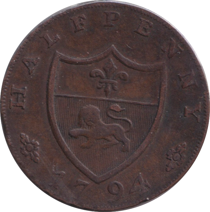 1794 HALFPENNY TOKEN LANCASTER