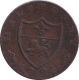 1794 HALFPENNY TOKEN LANCASTER