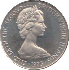 1973 PROOF 5 CENTS BRITISH VIRGIN ISLANDS