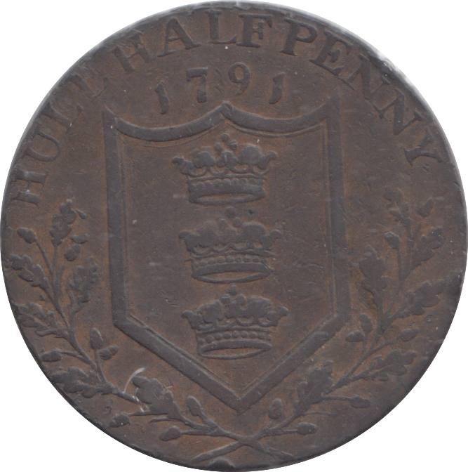 1791 HULL HALFPENNY TOKEN