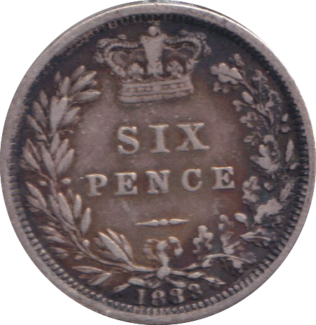 1883 SIXPENCE ( VF )
