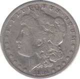 1884 SILVER ONE MORGAN DOLLAR USA