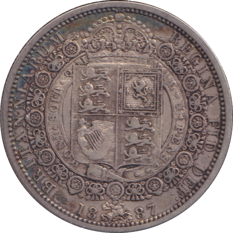 1887 HALFCROWN ( VF )