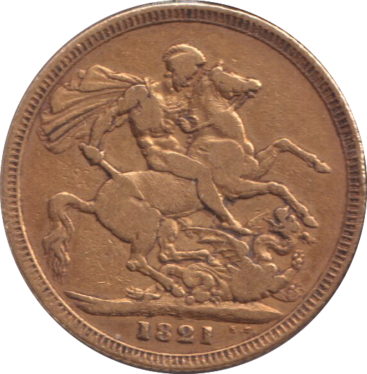 1821 GOLD SOVEREIGN ( FINE )