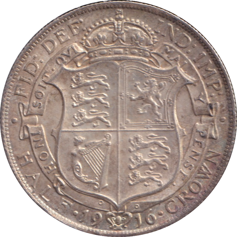 1916 HALFCROWN ( AUNC )