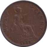 1933 HALFPENNY ( FINE )