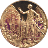 1974 SILVER GOLD PLATED WINSTON CHURCHILL ELECTION MEDALLION