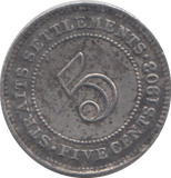 1905 SILVER STRAIT SETTLEMENT 5 CENTS