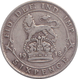 1918 SIXPENCE ( FINE )