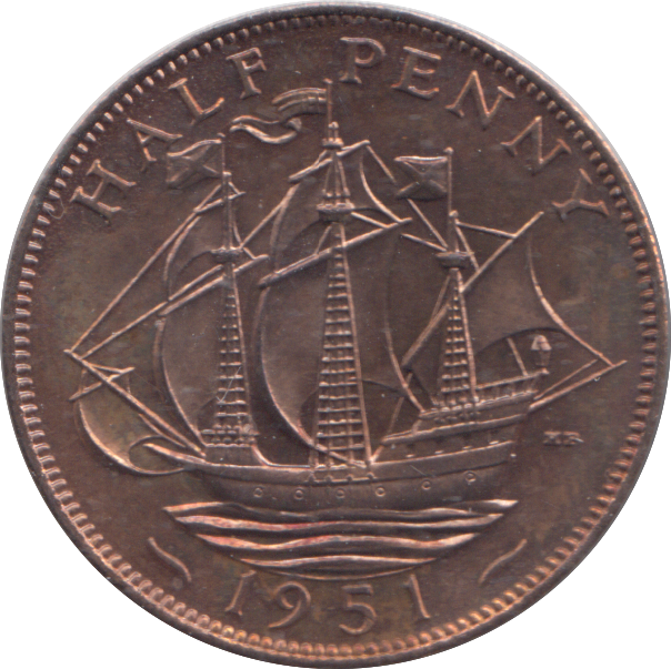 1951 HALF PENNY ( PROOF )