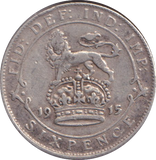1915 SIXPENCE ( VF )