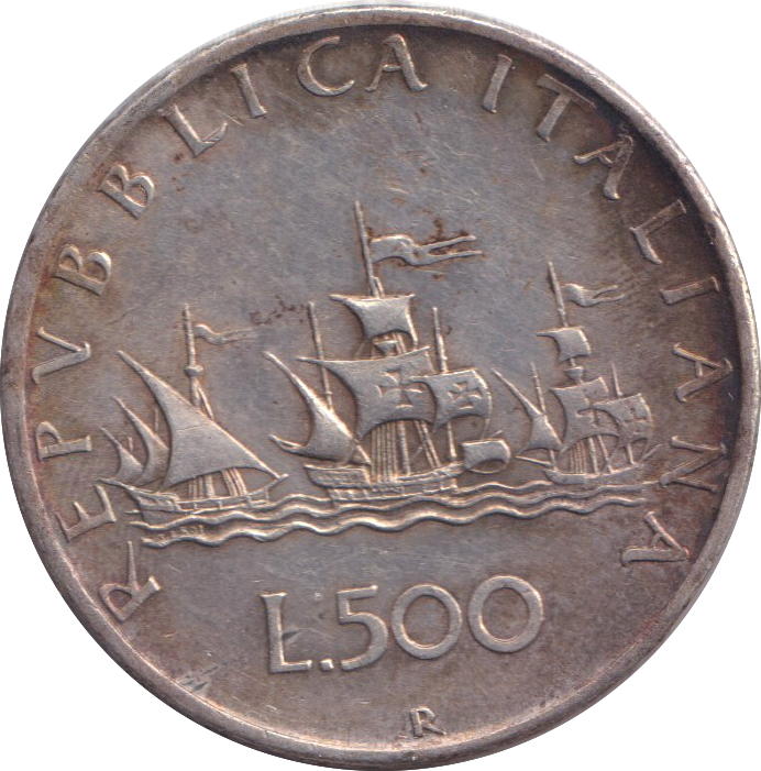 1960 SILVER 500 LIRA ITALY