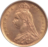 1892 GOLD HALF SOVEREIGN ( AUNC )