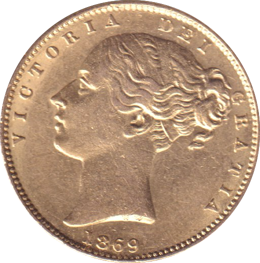 1869 GOLD SOVEREIGN ( GVF )