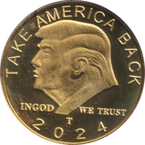 2024 TAKE AMERICA BACK DONAL TRUMP MEDALLION