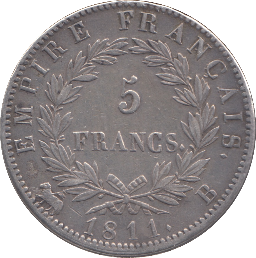 1811 SILVER FRANCE 5 FRANCS ROUEN MINT