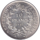 1967 SILVER 10 FRANC FRANCE