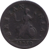 1750 FARTHING ( VF )
