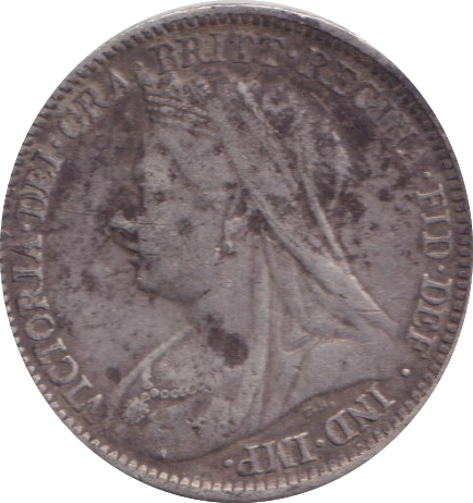 1900 SIXPENCE ( GF )