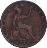 1876 HALFPENNY ( FINE )