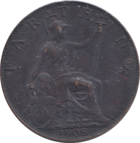 1908 FARTHING ( AUNC )