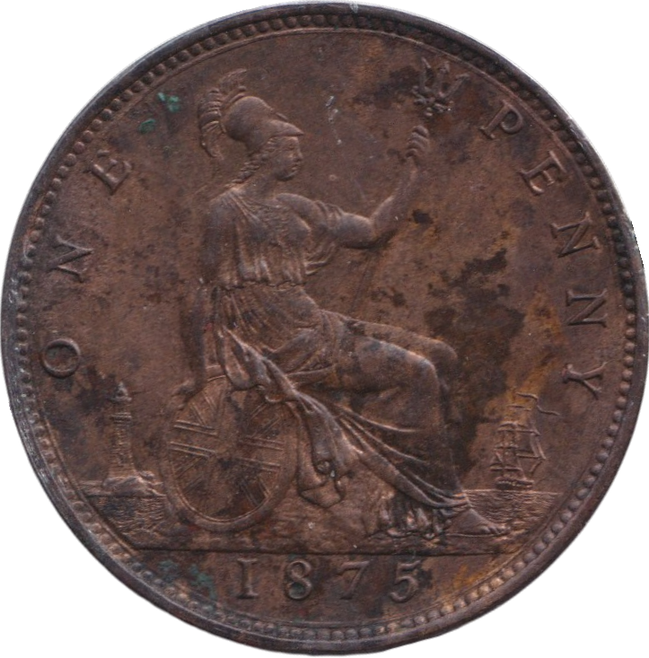 1875 PENNY ( EF )