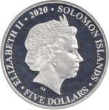 2020 SILVER PROOF FIVE DOLLAR SOLOMON ISLANDS