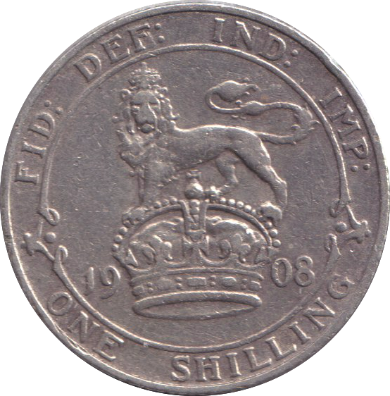 1908 SHILLING ( VF )