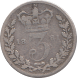 1881 THREEPENCE ( NF )