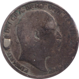 1910 MODIFIED SCARCE SIXPENCE ( FINE )