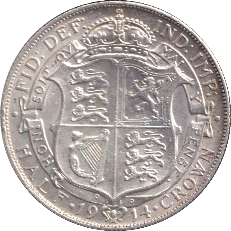 1914 HALFCROWN ( GVF )