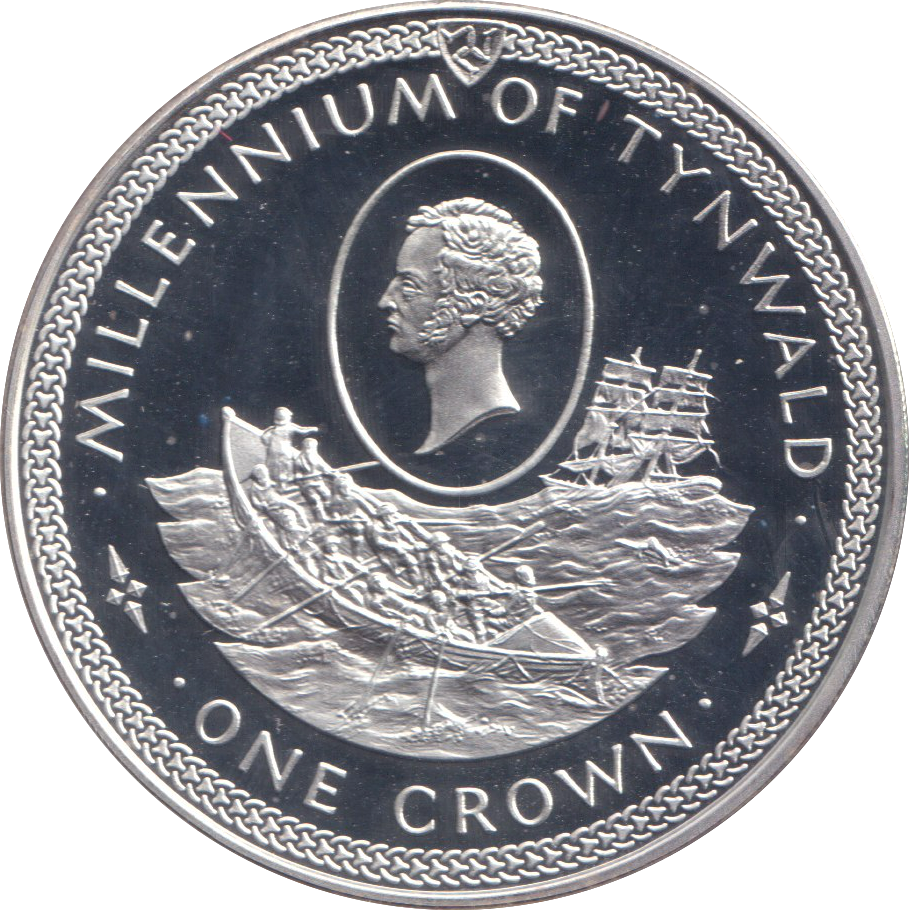 1979 SILVER PROOF MILLENNIUM OF TYNWALD CROWN ISLE OF MAN