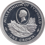 1979 SILVER PROOF MILLENNIUM OF TYNWALD CROWN ISLE OF MAN