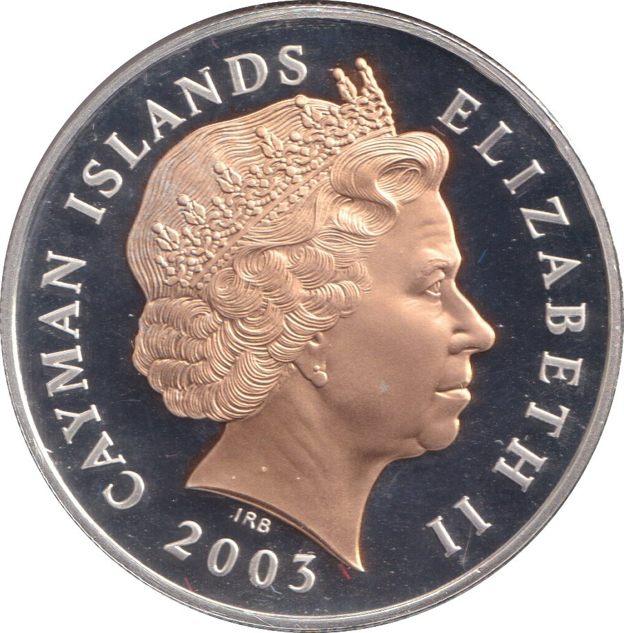 2003 SILVER PROOF TWO DOLLAR CAYMAN ISLANDS