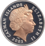 2003 SILVER PROOF TWO DOLLAR CAYMAN ISLANDS