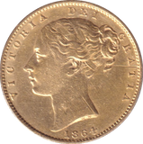 1864 GOLD SOVEREIGN ( GVF )