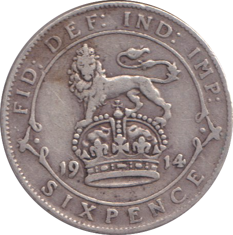1915 SIXPENCE ( GVF )