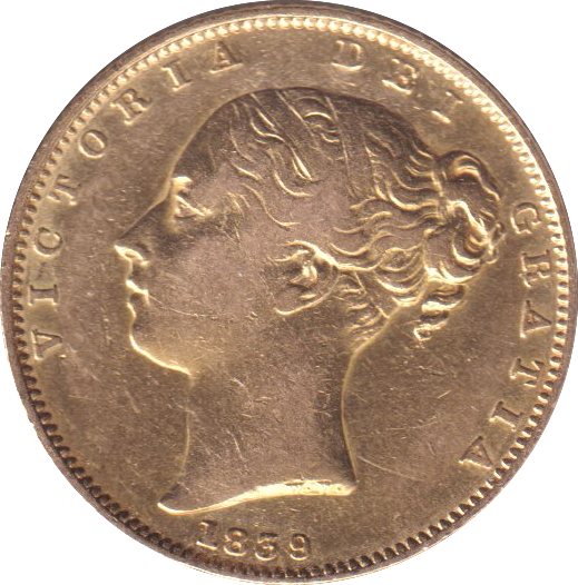 1839 GOLD SOVEREIGN ( GVF )