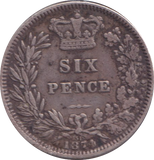 1874 SIXPENCE ( GF )